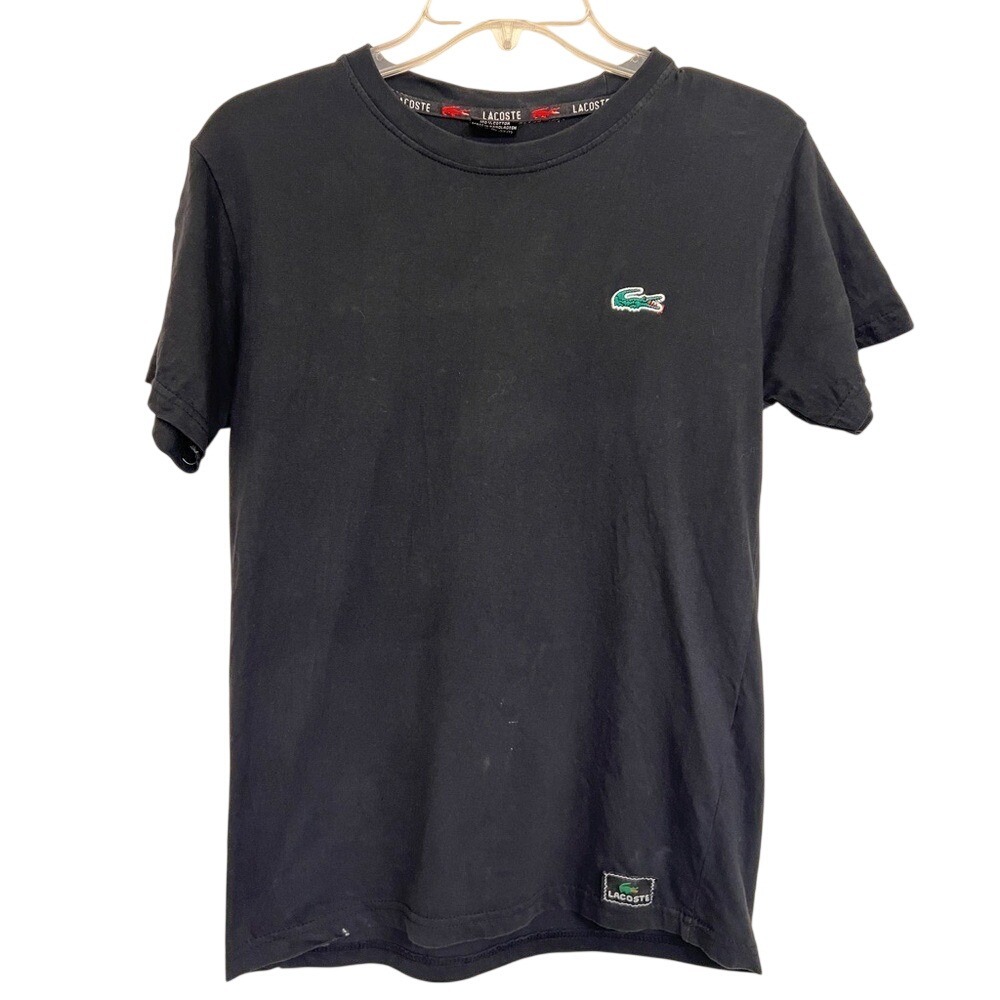 Lacoste Black Logo Tee, Adult Size Small
